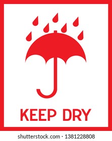 Sticker Keep Dry Fragile Do Not Stock Vector (Royalty Free) 1381228808 ...