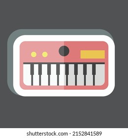 Sticker Keyboard. suitable for music symbol. color mate style. simple design editable. design template vector. simple symbol illustration