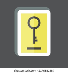 Aufkleber Schlüsselworte. geeignet für digitale Web-Symbole. einfaches Design bearbeitbar. Designvorlage, Vektor. einfache Symbolillustration