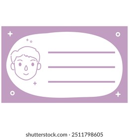 sticker Kidcore Notebook Name Label