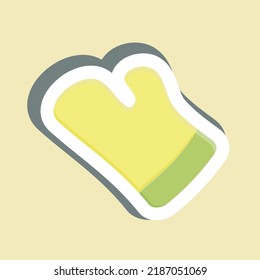 Guante de la cocina pegajosa. adecuado para el símbolo Bakery. diseño simple editable. vector de plantilla de diseño. ilustración simple