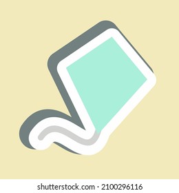 Sticker Kite - Einfache Illustration, Design-Template-Vektorgrafik, gut für Drucke, Plakate, Werbung, Ankündigungen, Infografiken, etc.