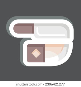 Sticker Knife. related to American Indigenous symbol. simple design editable