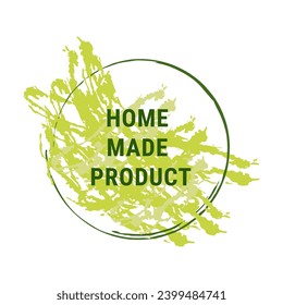 Sticker, label, badge and logo for eco, bio, organic and natural products. Logo template for home-made products. Vector illustration