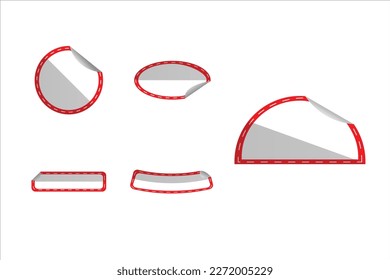 Vector de diseño de rótulos de etiquetas adhesivas