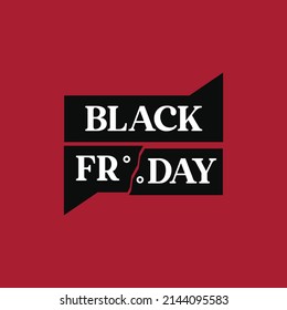 Sticker Label with Black Friday Logo and Discount Sale Promo