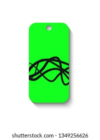 Sticker label black line