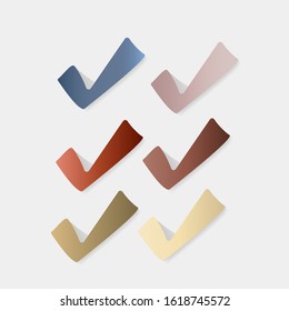 Sticker label Ceklist With shadow Effect