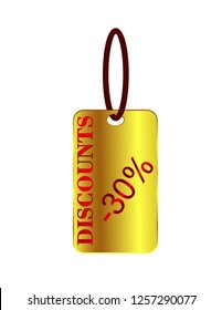 Sticker label discount -30%
