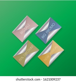 Sticker Label With Double Side Glossy Curl Effect