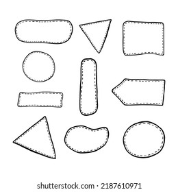 Sticker and label icon set for web sites and user interface.
