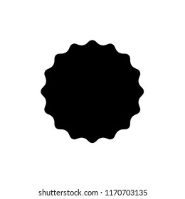 sticker label icon, sunburst sertificate stamp vector
