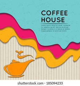 Sticker label style coffee background 