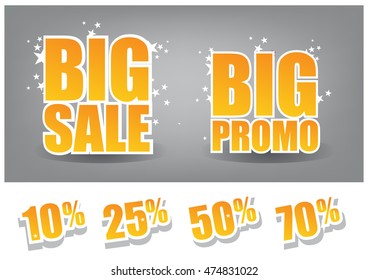 Sticker, Label, Tags Big Sale and Discount