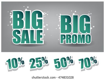 Sticker, Label, Tags Big Sale and Discount