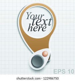 Sticker Label for text design. Vector illustration