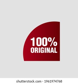 sticker label with text original, vector illustration