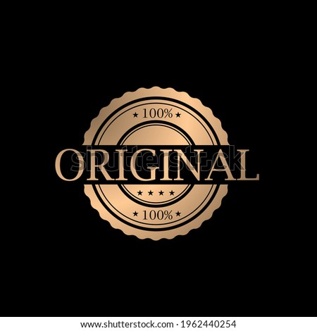 sticker label with text original, vector illustration