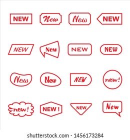 Sticker labels for new products 