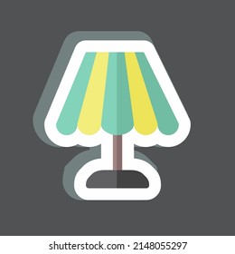 Sticker Lamp. suitable for web interface symbol. simple design editable. design template vector. simple symbol illustration
