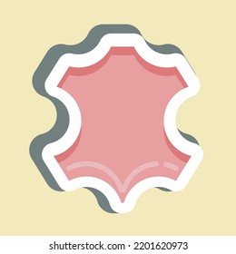 Sticker Leather. suitable for education symbol. simple design editable. design template vector. simple illustration