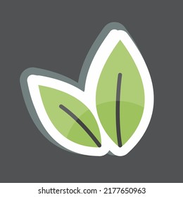 Sticker Leaves. suitable for Spa symbol. simple design editable. design template vector. simple symbol illustration