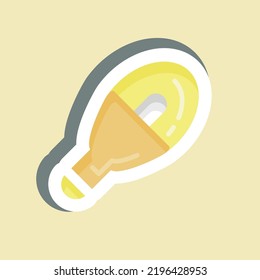 Sticker Led Bulb. suitable for House symbol. simple design editable. design template vector. simple illustration