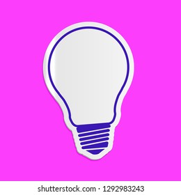 sticker light bulb with fluorescent colors retro vintage image