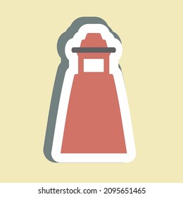 Sticker Lighthouse II - Simple illustration,Editable stroke,Design template vector, Good for prints, posters, advertisements, announcements, info graphics, etc.
