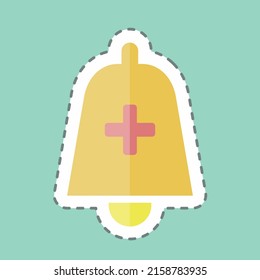 Sticker line cut Add Alert. suitable for Infographics symbol. simple design editable. design template vector. simple symbol illustration