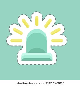 Alerta de corte de línea adhesiva. adecuado para el símbolo de seguridad. diseño simple editable. vector de plantilla de diseño. ilustración simple