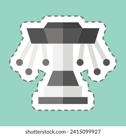 Sticker line cut Amusement Park. related to Spain symbol. simple design editable. simple illustration