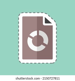 Sticker line cut Analytics. suitable for IT Services symbol. simple design editable. design template vector. simple symbol illustration