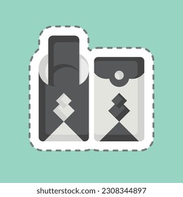 Sticker line cut Angpao. related to Chinese New Year symbol. simple design editable