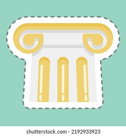 Sticker line cut Antiquity. suitable for education symbol. simple design editable. design template vector. simple illustration