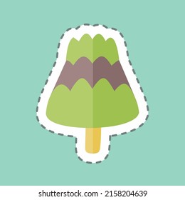 Sticker line cut Artichoke. suitable for Fruits and Vegetables symbol. simple design editable. design template vector. simple symbol illustration