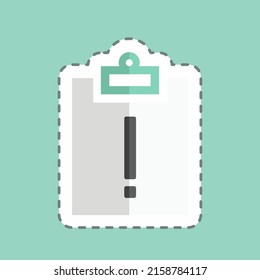 Sticker line cut Assignment Late. suitable for Infographics symbol. simple design editable. design template vector. simple symbol illustration