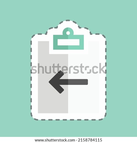 Sticker line cut Assignment Return 1. suitable for Infographics symbol. simple design editable. design template vector. simple symbol illustration