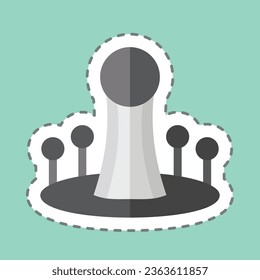 Sticker line cut Astana. related to Capital symbol. simple design editable. simple illustration