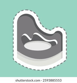 Sticker line cut Baby Patty. related to Kindergarten symbol. design editable