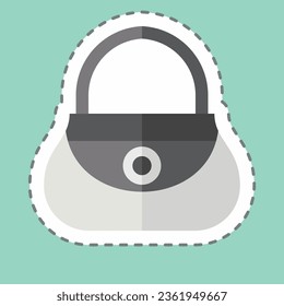 Sticker line cut Bag. related to Indigenous People symbol. simple design editable. simple illustration