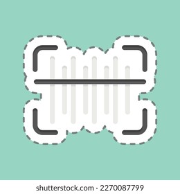 Sticker line cut Barcode Scan. related to Contactless symbol. simple design editable. simple illustration