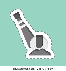 Sticker line cut Baseball. related to Baseball symbol. simple design editable. simple illustration