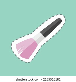 Sticker line cut Blushon Brush 2. suitable for beauty care symbol. simple design editable. design template vector. simple symbol illustration