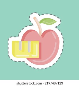Sticker line cut Body Care. suitable for Healthy symbol. simple design editable. design template vector. simple illustration