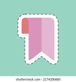 Recorte de línea de pegatinas Marcador. adecuado para el símbolo de interfaz Web. diseño simple editable. vector de plantilla de diseño. ilustración de símbolo simple
