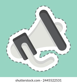 Sticker line cut Bullhoro. related to Entertainment symbol. simple design illustration
