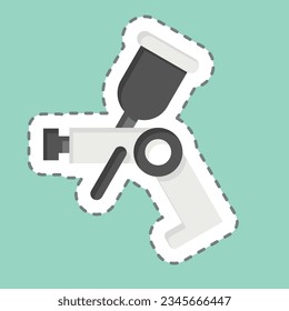 Sticker line cut Car Paint. related to Spare Parts symbol. simple design editable. simple illustration