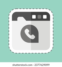 Sticker line cut Chat Message. related to Communication symbol. Communication. simple design editable. simple illustration