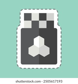 Sticker line cut Chocolate. related to Breakfast symbol. simple illustration